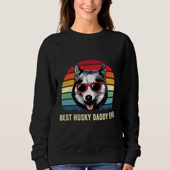 Sudadera Mejor Papi Husky Siempre Perro Husky Siberiano (Anverso)