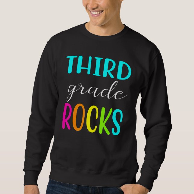 Sudadera Mejor para estudiantes de tercer grado Rocks de te (Anverso)