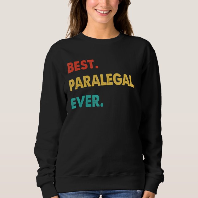 Sudadera Mejor Paralegal de Retro (Anverso)