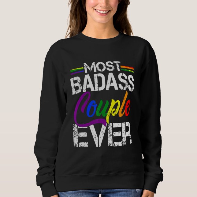 Sudadera Mejor Pareja Arcoiris Gay Lesbiana Lgbt Orgullo Mo (Anverso)
