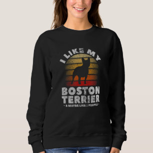 Sudadera Mejor Perro de Boston Terrier Mom Bostie Terrier D