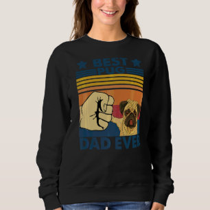 Sudadera Mejor Perro de Pug Papa Retro