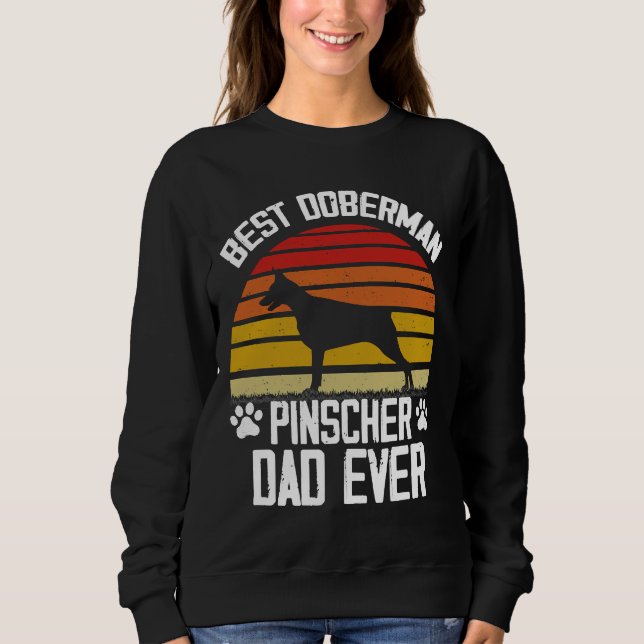 Sudadera Mejor Perro Doberman Pinscher Dad 145 (Anverso)