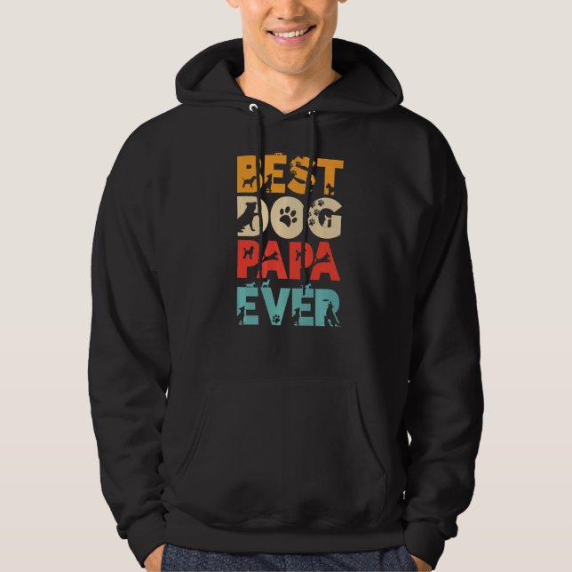 Sudadera Mejor Perro Papá Nunca Retro Abuelo (Anverso)