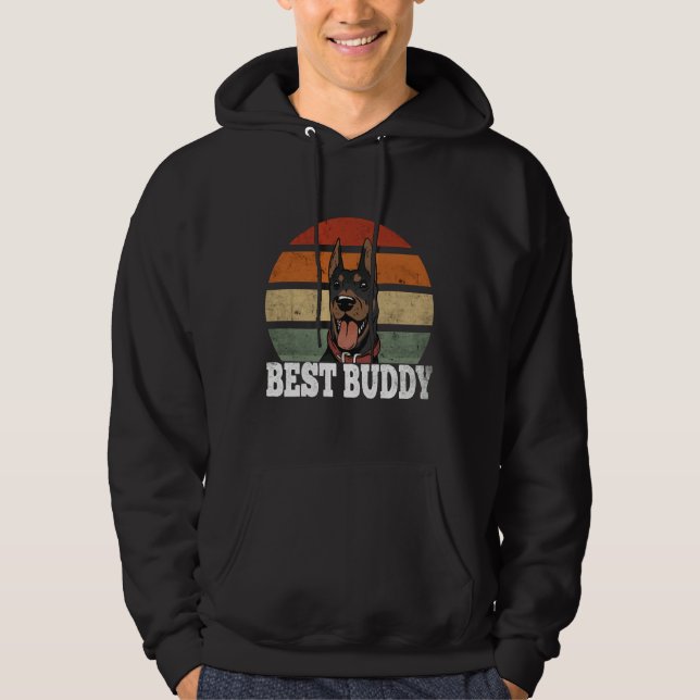 Sudadera Mejor perro retro de Buddy Motif Rama de perro Dob (Anverso)
