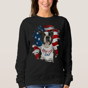 Sudadera Mejor Perro Terrible De Boston Papá Cute Bandera D