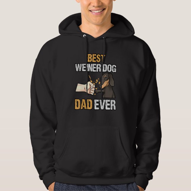 Sudadera Mejor Perro Weiner Papá Padre Dueño De Perro (Anverso)