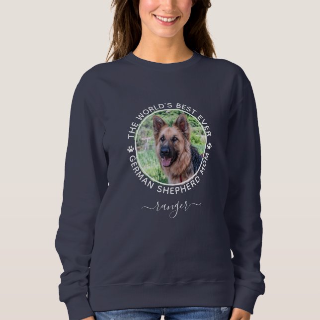 Sudadera Mejor Personalizado de nombre de foto de pastor al (Anverso)