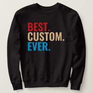 Sudadera Mejor personalizado retro vintage texto personaliz