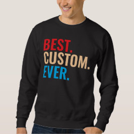 Sudadera Mejor personalizado retro vintage texto personaliz