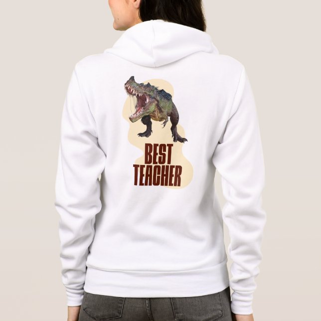 Sudadera Mejor profesor humor de aula de dinosaurios (Reverso)