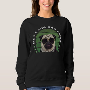 Sudadera Mejor Pug Dad Bulldog holandés vintage