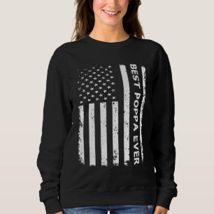 Sudadera Mejor regalo de la bandera norteamericana de Poppa