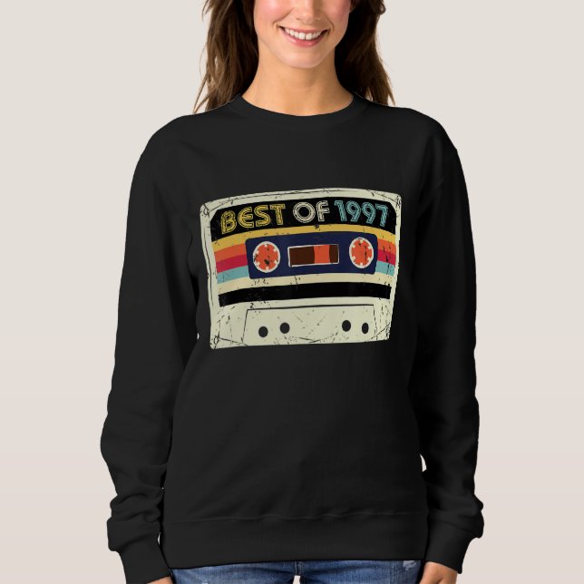 Sudadera Mejor Retro De La Cinta Cassette 1997 25th Birthda (Anverso)