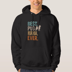 Sudadera Mejor Retro Gracioso de la Abuela de Pug Mama Ever