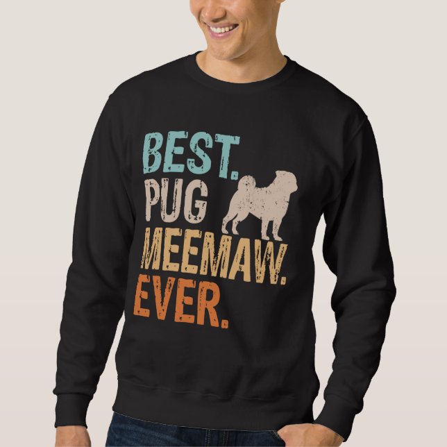 Sudadera Mejor Retro Gracioso para Perro Perro Perro Perro  (Anverso)