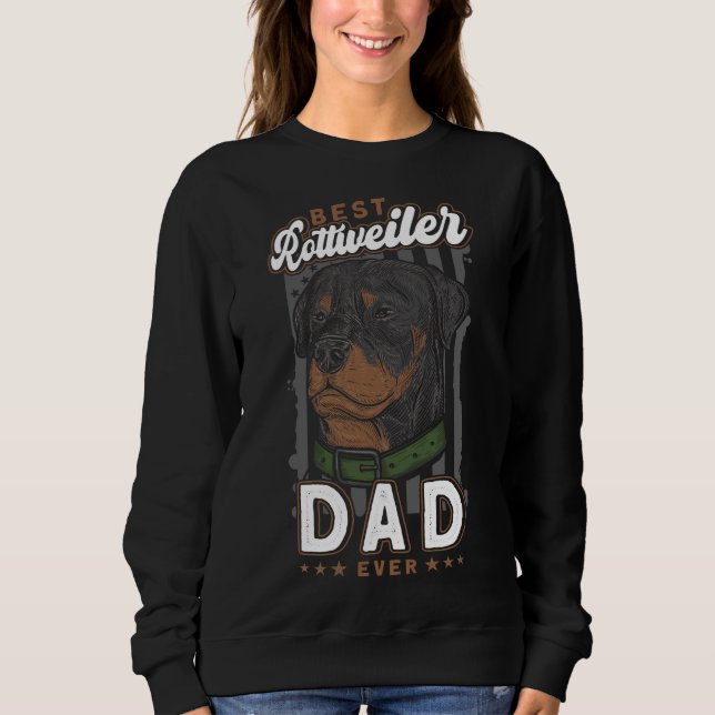 Sudadera Mejor Rottweiler Dad Ever Rottweiler (Anverso)