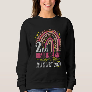 Sudadera Mejor segundo cumpleaños del leopardo rosa en agos