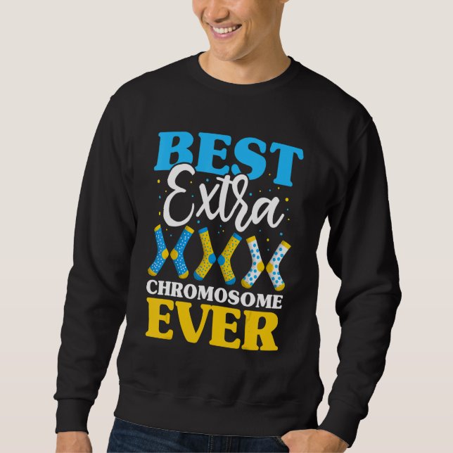 Sudadera Mejor síndrome cromosómico Extra Ever Down Niños S (Anverso)