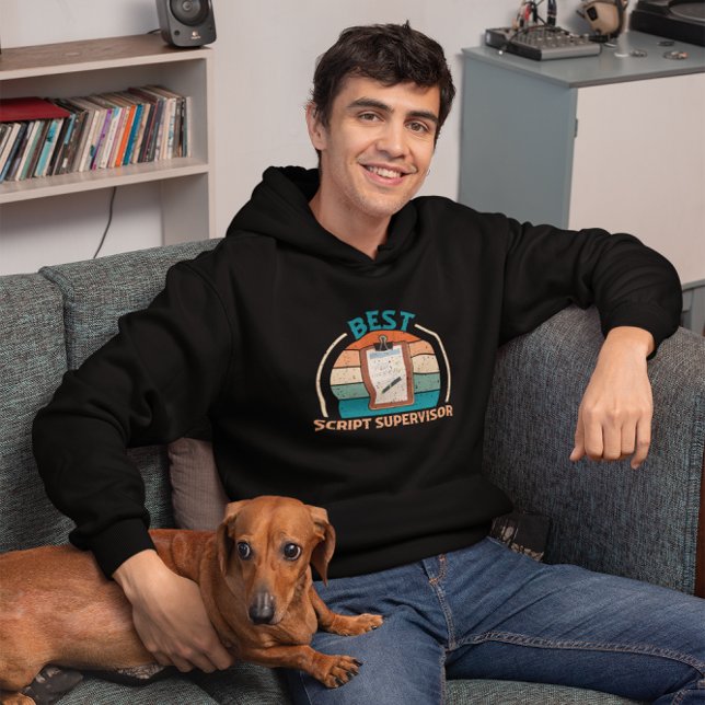 Sudadera Mejor Supervisor de Script - Retro (Subido por el creador)