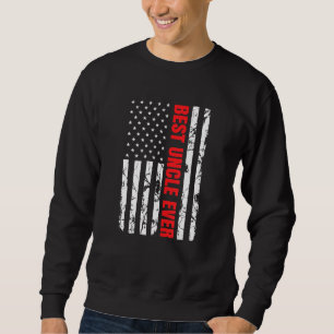 Sudadera Mejor Tío Bandera Estadounidense Patriótico Orgull