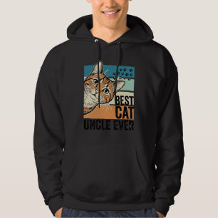 Sudadera Mejor tío de gato de todos los tiempos Diseño vint