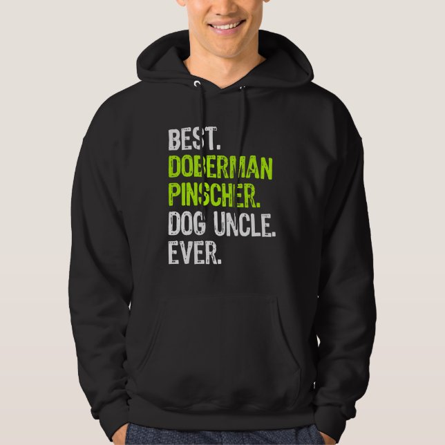 Sudadera Mejor Tío Perro Doberman Pinscher (Anverso)