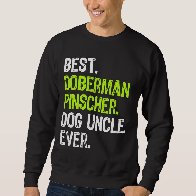 Sudadera Mejor Tío Perro Doberman Pinscher (Anverso)