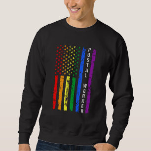 Sudadera Mejor trabajador postal LGBT de la bandera estadou