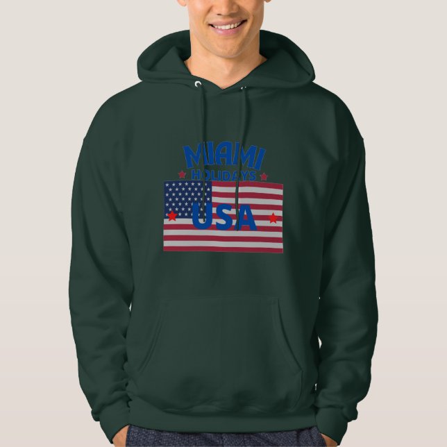 Sudadera Mejor Vendedor Original Miami Holidays Estados Uni (Anverso)
