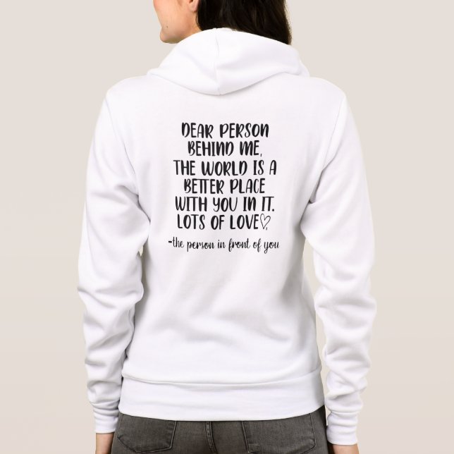 Sudadera Mejoras el mundo (Reverso)