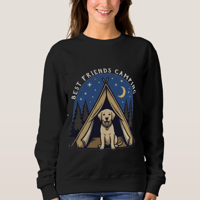 Sudadera Mejores amigos acampando (Anverso)
