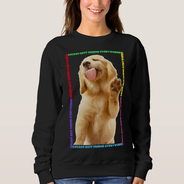 Sudadera Mejores amigos de Golden Retriever (Anverso)