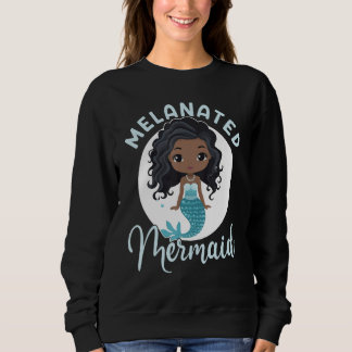 Sudadera Melanated Mermaid Black African American Mermaid F