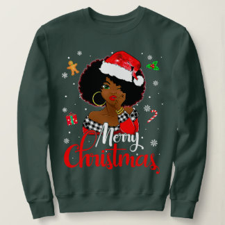 Sudadera Melancolía de navidad negra afroamericana