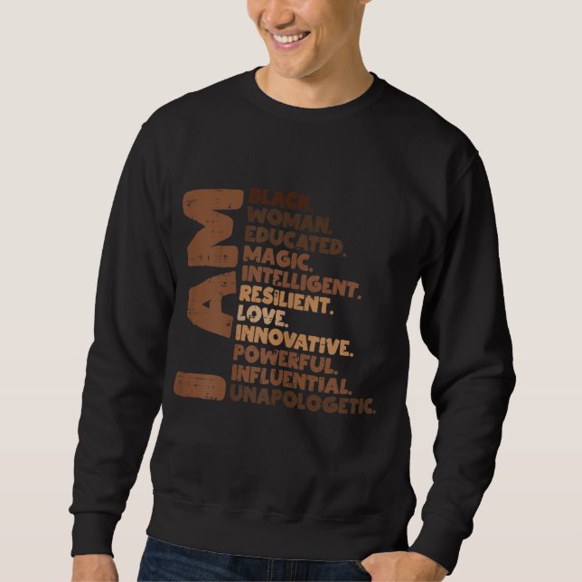 Sudadera Melanin Africa Orgullo Historia BHM (Anverso)