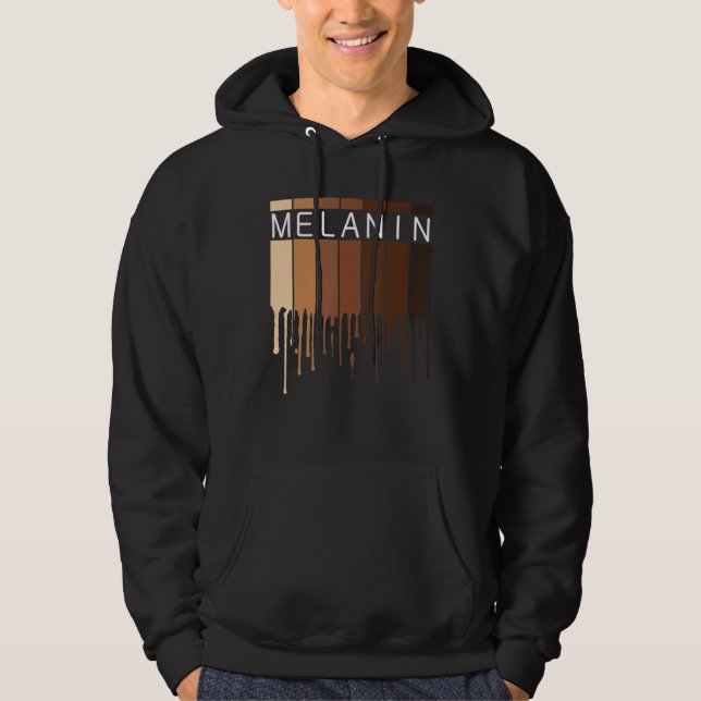 Sudadera Melanin African American Black Drippin Melanin (Anverso)