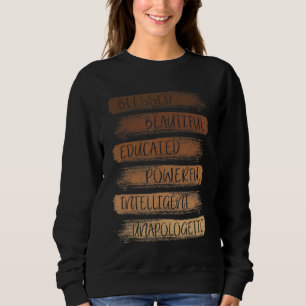 Sudadera Melanin African American Black History Month Mujer