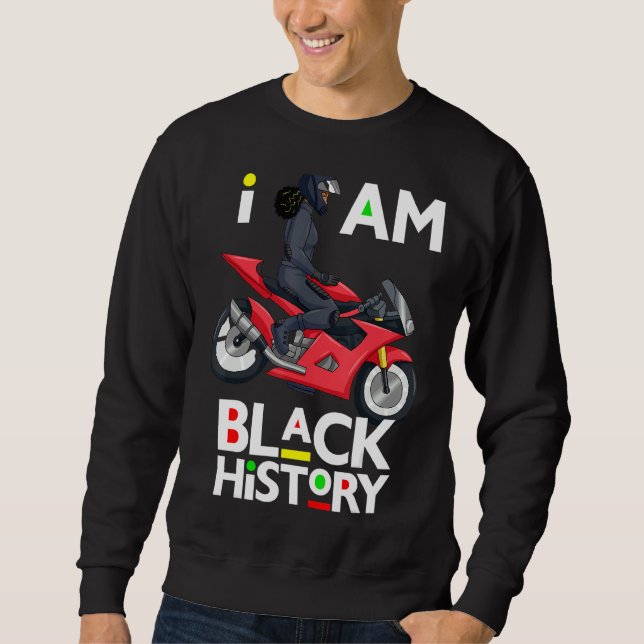 Sudadera Melanin Bike Rider Black Queen Women Motorcycle Bi (Anverso)