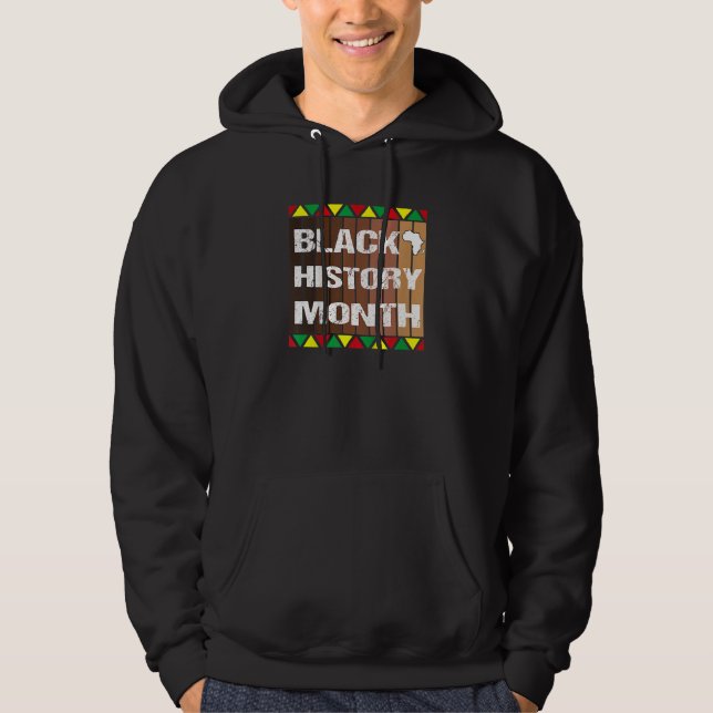 Sudadera Melanin, Chica negra, es el mes de la historia neg (Anverso)
