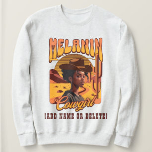 Sudadera MELANIN COWGIRL Chica negro Cowboy occidental