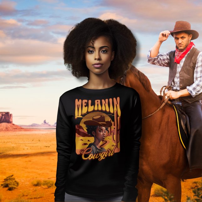 Sudadera MELANIN COWGIRL Chica negro Cowboy occidental (Subido por el creador)