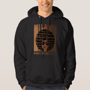 Sudadera Melanin Every Shade Spone A La Reina Africana Negr