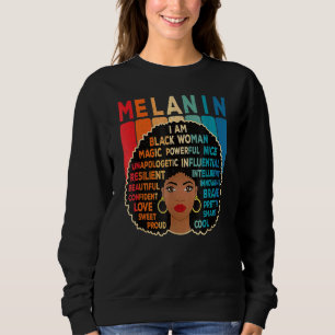 Sudadera Melanin Orgullo Mujer Negra Afro-Estadounidense Ch