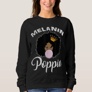 Sudadera Melanin Poppin Afro Queen Guay Mes de historia neg