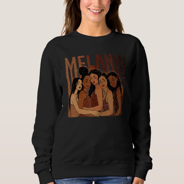 Sudadera Melanin Princess African American Girls Black Hist (Anverso)