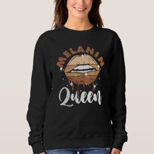Sudadera Melanin Queen Afro miente a mujer negra africana