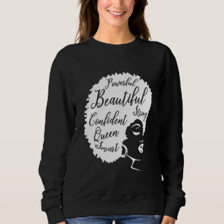 Sudadera Melanin Queen Afro Queen Powerful Beautiful