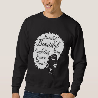Sudadera Melanin Queen Afro Queen Powerful Beautiful