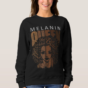 Sudadera Melanin QueenStrong Black African American Natural